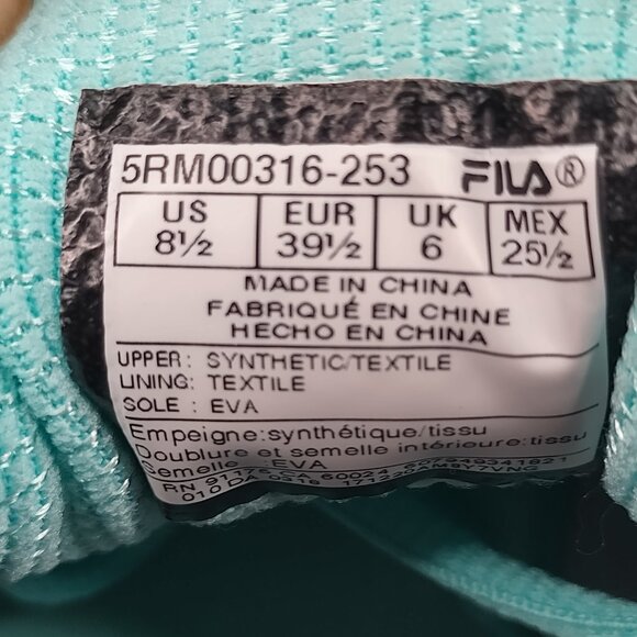 Fila Gray & Teal Comfort Running Athletic Sneakers Shoes Women US 8.5 - Picture 14 of 14